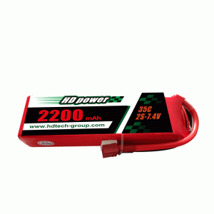 HD POWER 2200mAh 35C 2S 7.4V lipo batteri