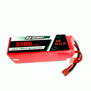 HDPOWER 5100mAh 35C 6S 22.2V lipooperatur