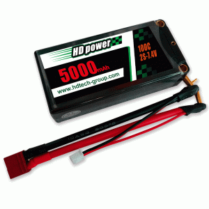 Hårt fodral 5000mAh 100C 2S 7.4V Shorty RC bilbatteri