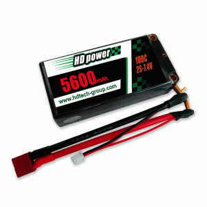 Hd 5600mAh 100C 2S 7.6V Hård låda Shorty HV LiPO batteri