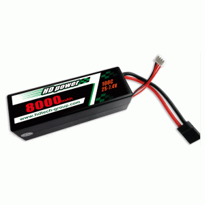 HD POWER 8000mAh 100C 2S 7,6V Hårt fodral HV LiPO batteri